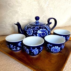 Never Used Vintage Mandarin Tea Set from Pier 1